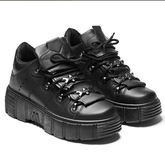 KOI Rimo Core Chunky Black Trainers Goth Rock Sz 9 NIB - Picture 10 of 13